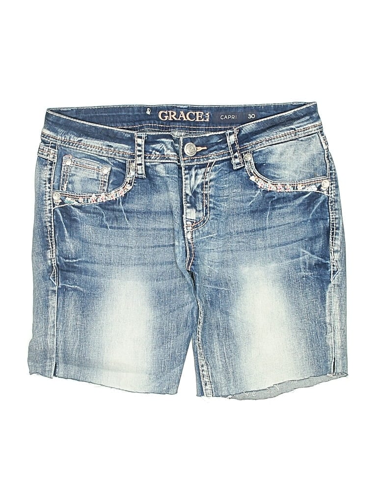 Pre-owned Grace Denim Shorts In Blue