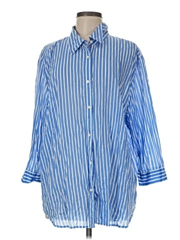 Lauren by Ralph Lauren 3/4 Sleeve Button-Down Shirt (view 1)