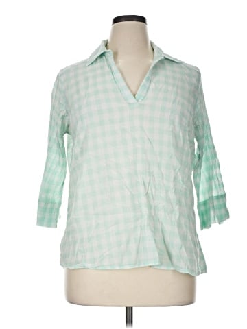 Hasting & Smith 3/4 Sleeve Button-Down Shirt (view 1)
