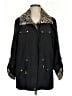 JM Collection 100% Polyester Animal Print Black Coat Size M - photo 1