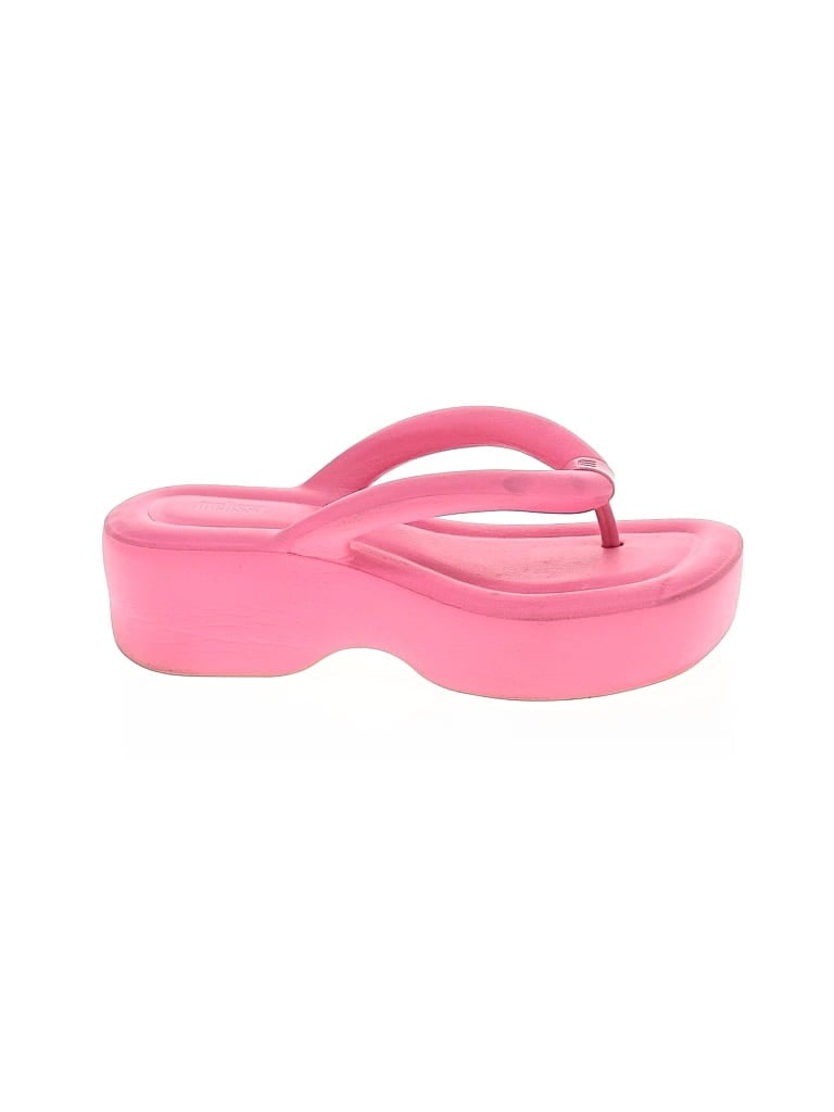 Pre-owned Melissa Flip Flops In Pink