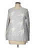 Banana Republic Houndstooth Silver Pullover Sweater Size L - photo 1