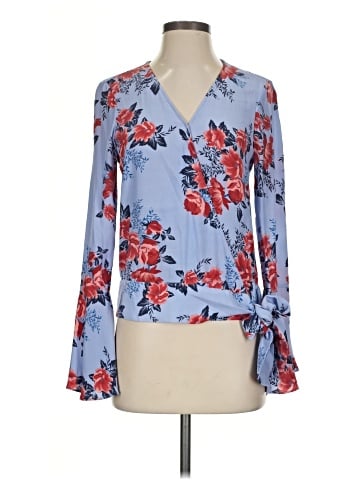 Parker Long Sleeve Silk Top (view 1)