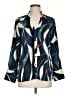 Nic + Zoe 100% Polyester Print Blue Long Sleeve Blouse Size M - photo 1