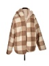 Love Tree 100% Polyester Plaid Brown Coat Size 0 - photo 1