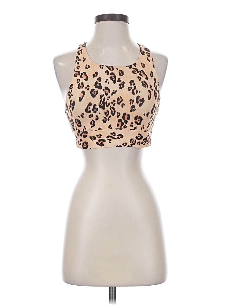 Pre-owned Fabletics Tank Top Tan Halter Neckline Tops