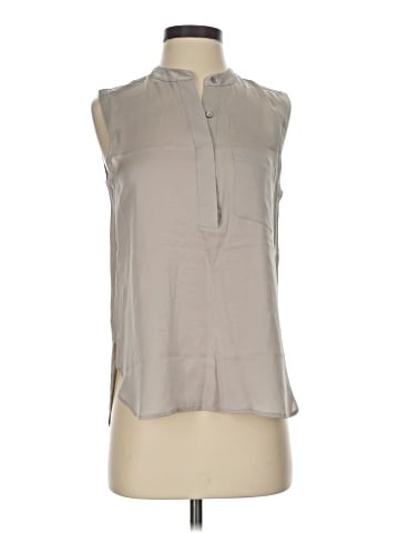 Vince. Sleeveless Silk Top (view 1)