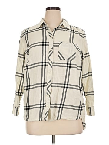 Faded Glory Long Sleeve Button-Down Shirt (view 1)