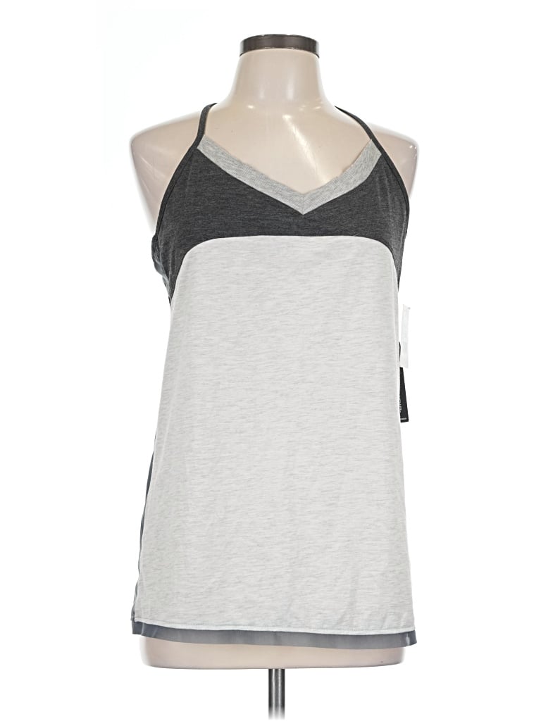Pre-owned Blanc Noir Sleeveless Top Gray Halter Neckline Tops
