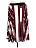 Express 100% Polyester Stripes Red Casual Skirt Size L - photo 2