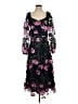 JS Collections 100% Polyester Floral Black Cocktail Dress Size 4 - photo 1