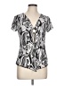 Christopher & Banks Silver Short Sleeve Blouse Size L - photo 1