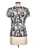 Christopher & Banks Silver Short Sleeve Blouse Size L - photo 2