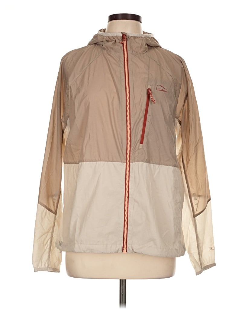 Pre-owned L.l.bean Zip Up Hoodie In Tan