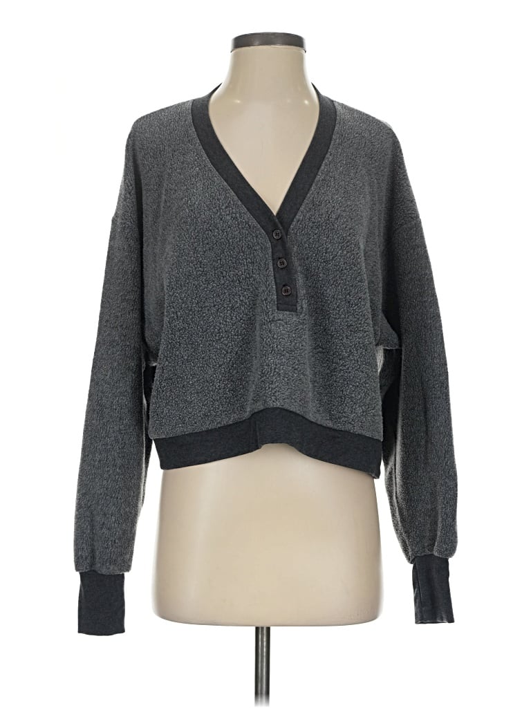 Pre-owned Michael Lauren Cardigan Sweater In Gray