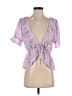 Lulus 100% Polyester Pink Short Sleeve Blouse Size M - photo 1