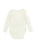 Tea 100% Cotton Stripes White Ivory Long Sleeve Onesie Size 12-18 mo - photo 2
