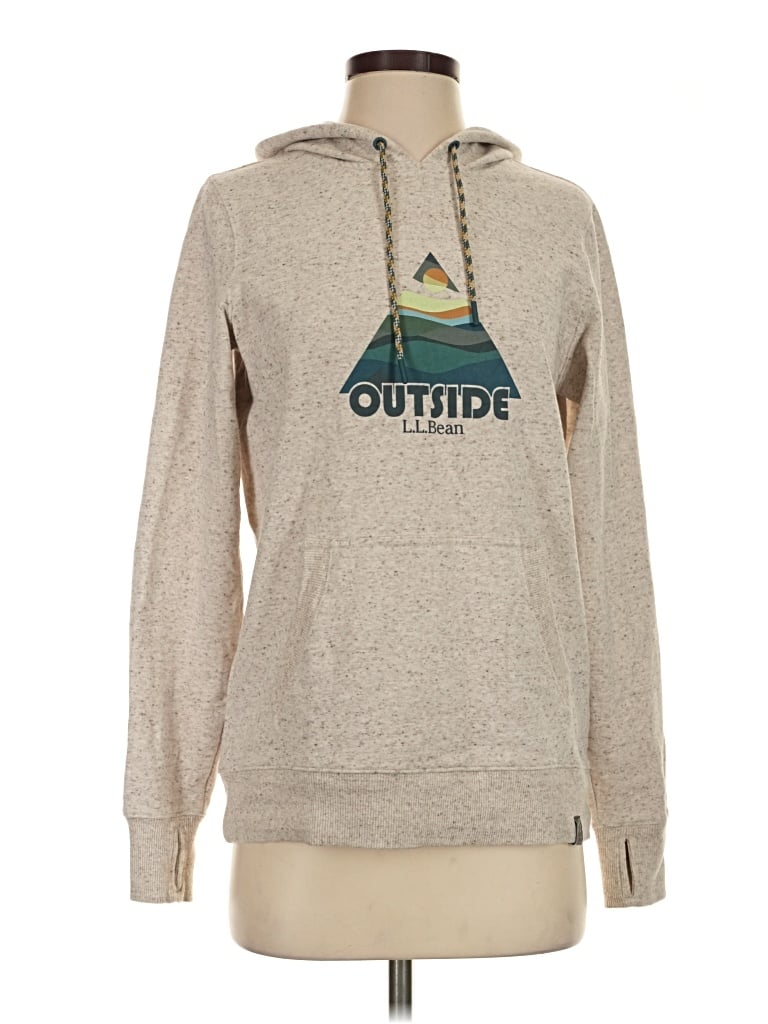 Pre-owned L.l.bean Pullover Hoodie In Tan