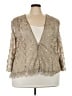 R&M Richards Metallic Floral Gold Blazer Size 22 - photo 1
