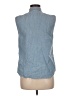 MiH Blue Sleeveless Button-Down Shirt Size M - photo 2