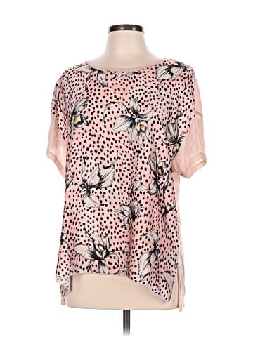 Zara W&B Collection Short Sleeve Blouse (view 1)
