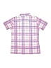 Adidas Plaid Pink Short Sleeve Polo Size 8 - photo 2