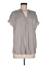 Maison d' Amelie 100% Polyester Gray Short Sleeve Henley Size M - photo 1