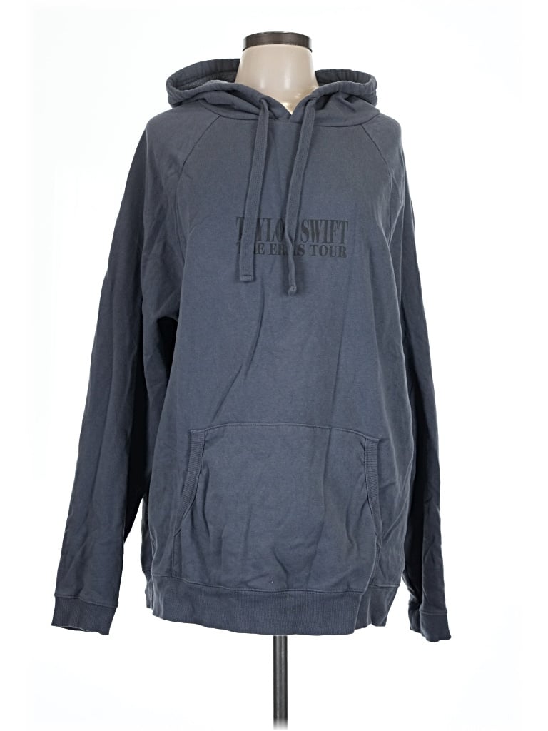 Pre-owned Taylor Swift Pullover Hoodie In Gray