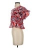 THML 100% Polyester Red Short Sleeve Blouse Size XS - photo 5
