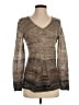 Coldwater Creek Metallic Brown Pullover Sweater Size S - photo 1