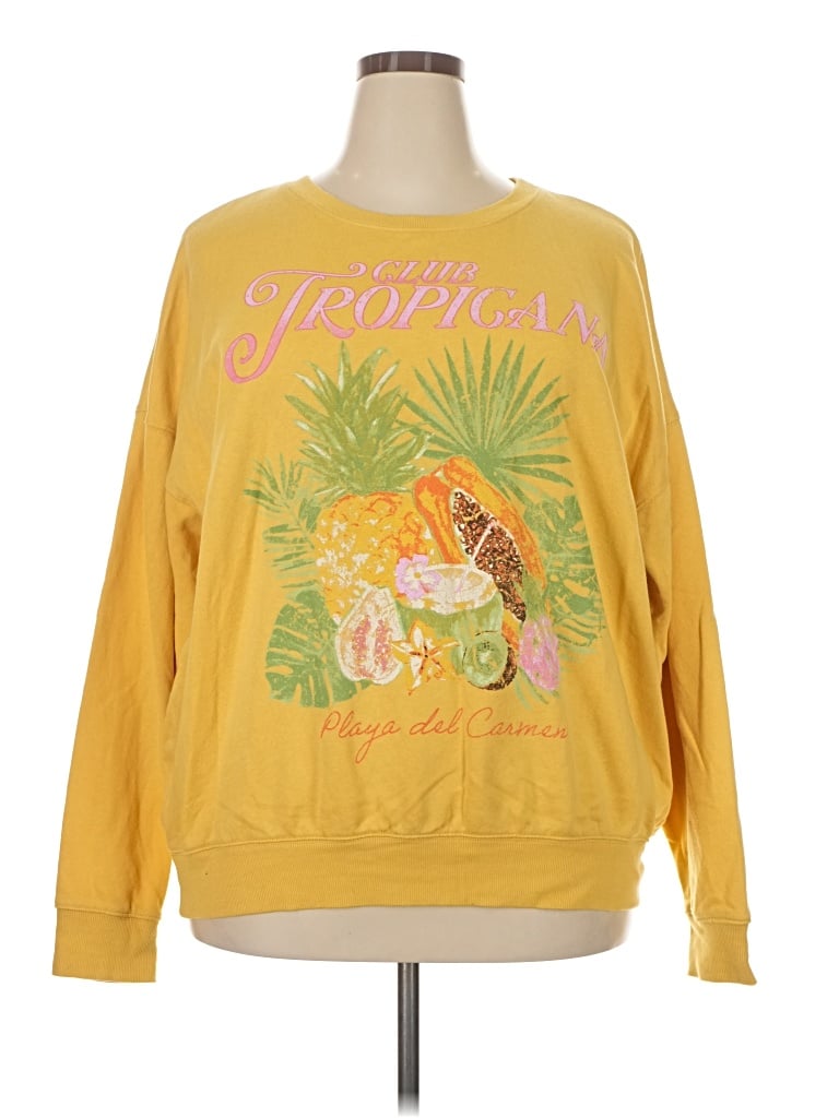 Pre-owned No Boundaries Sweatshirt In Yellow