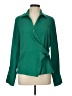 Halston Green Long Sleeve Blouse Size L - photo 1