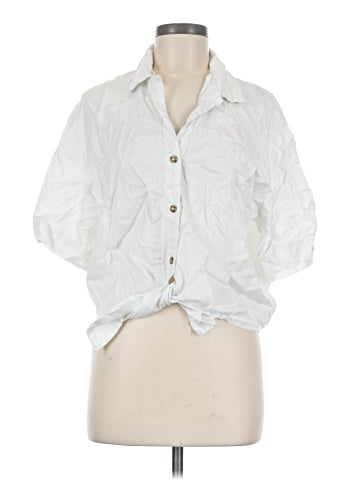 Topshop 3/4 Sleeve Button-Down Shirt (view 1)
