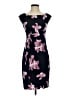 Connected Apparel Floral Black Cocktail Dress Size 4 - photo 1
