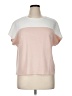 Cable & Gauge Color Block Pink Short Sleeve Top Size XL - photo 1