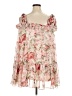AaKaa 100% Polyester Floral Pink Short Sleeve Blouse Size XL - photo 2