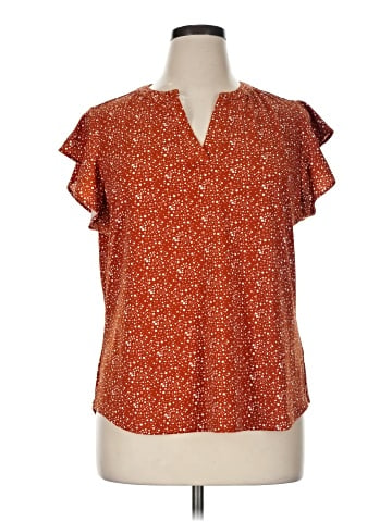 Adrianna Papell Short Sleeve Blouse (view 1)