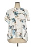 Unbranded Floral Ivory Short Sleeve Blouse Size 2X - photo 1