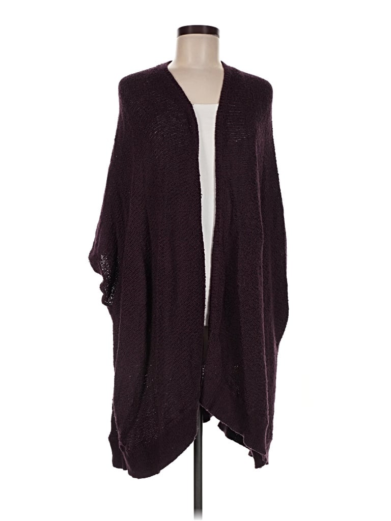 Pre-owned Community Poncho In Burgundy