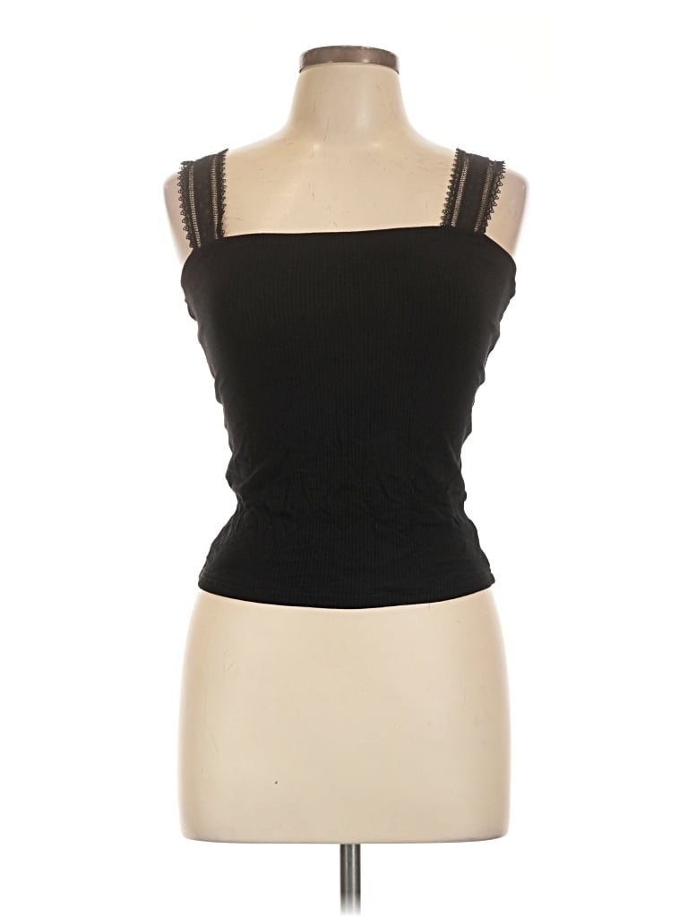 Pre-owned Heartloom Sleeveless Top Black Strapless Neckline Tops