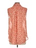 H&M 100% Polyester Orange Sleeveless Blouse Size 10 - photo 2