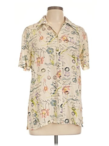 Tess Short Sleeve Silk Top (view 1)