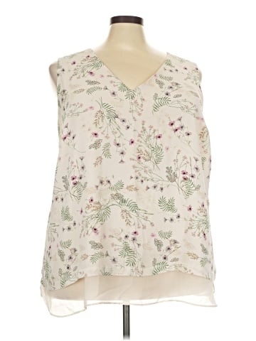 Rose + Olive Sleeveless Blouse (view 1)