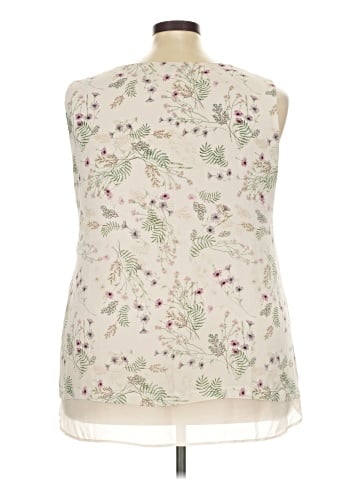 Rose + Olive Sleeveless Blouse (view 2)