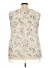 Rose + Olive 100% Polyester Ivory Sleeveless Blouse Size 3X - photo 2