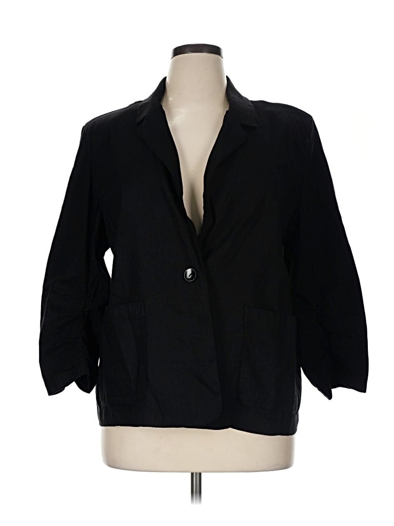Pre-owned Chico's Blazer Jacket In Black