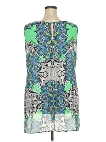 Rose + Olive Sleeveless Blouse (view 2)