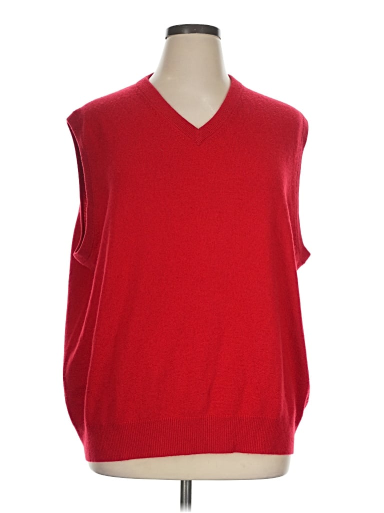 Pre-owned Lands' End Sweater Vest In Red
