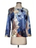 Milano Blue 3/4 Sleeve Blouse Size S - photo 1