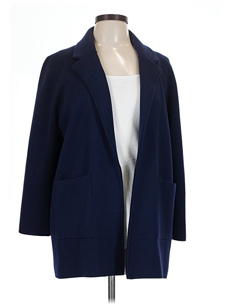 Pre-owned Jcrew Wool Coat In Blue